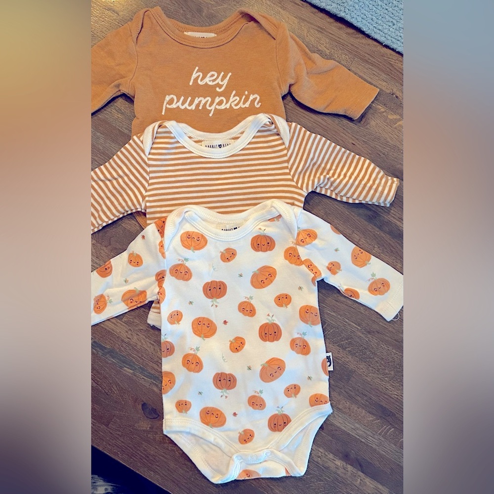 Hey Pumpkin Kids Matching Set - Orange and White